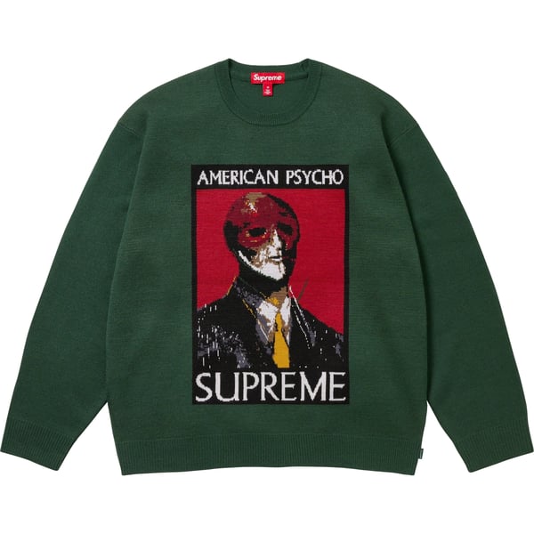 Supreme American Psycho Sweater - Green (front)