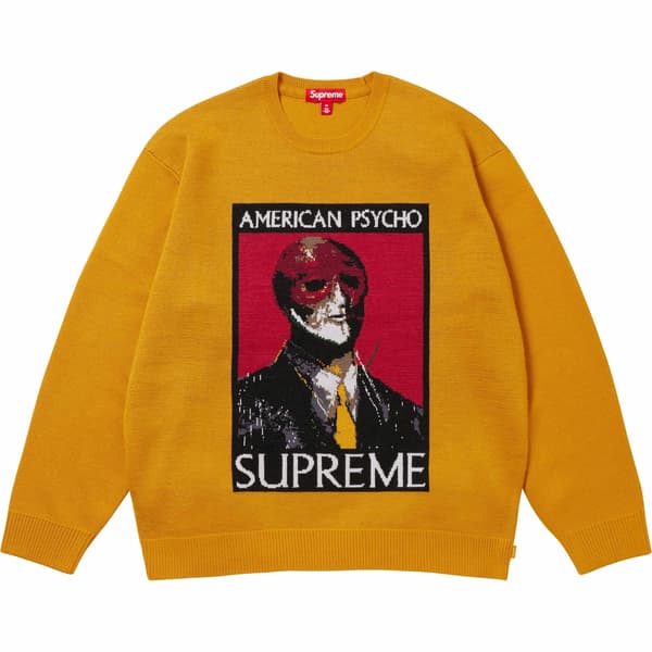 Supreme American Psycho Sweater - Yellow (front)