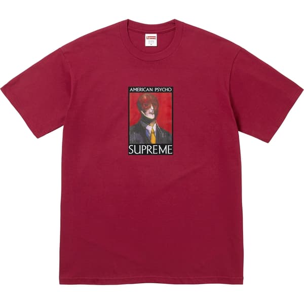 Supreme American Psycho Tee - Cardinal (front)