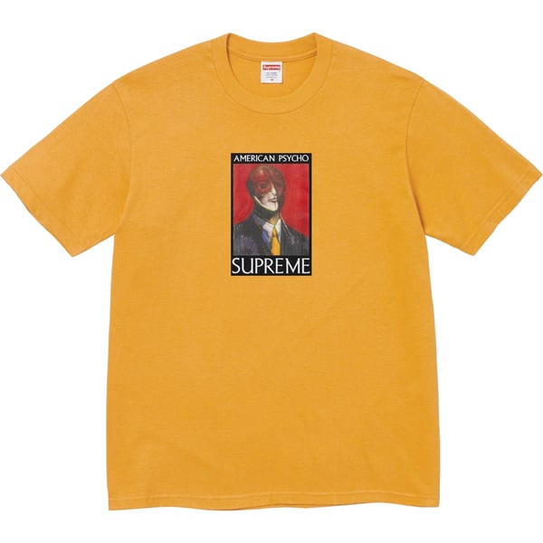 Supreme American Psycho Tee - Mustard (front)