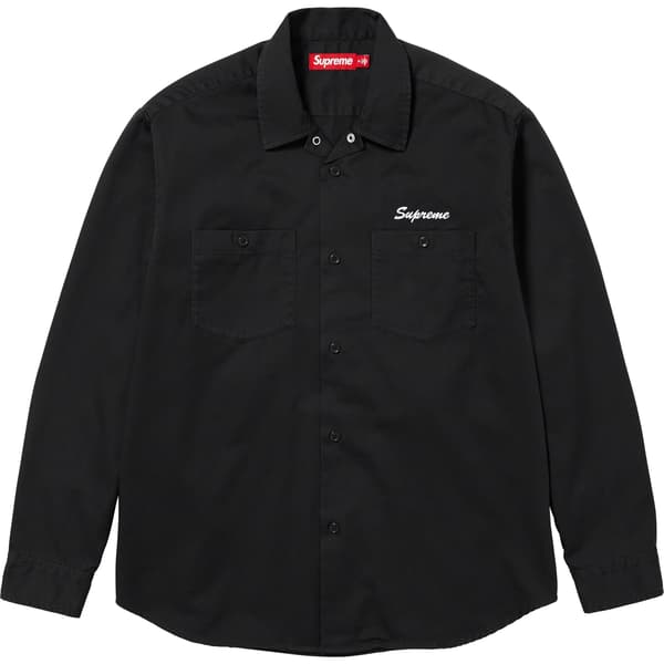 Supreme American Psycho Work Shirt - Black (front)