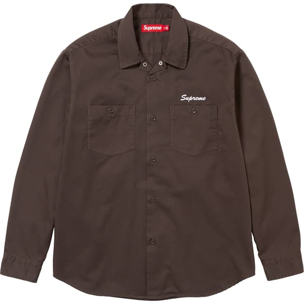 Supreme American Psycho Work Shirt - Brown (front)