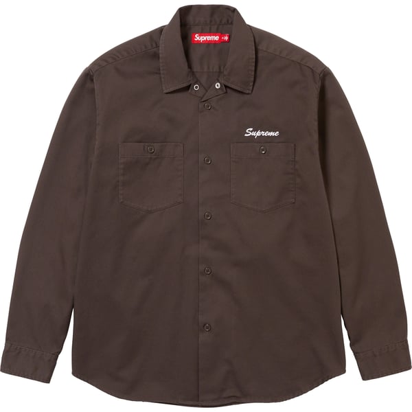 Supreme American Psycho Work Shirt - Brown (front)