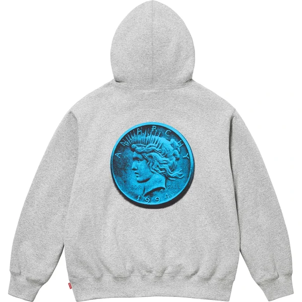 Supreme Anarchy Hooded Sweatshirt - Heather Grey (front)