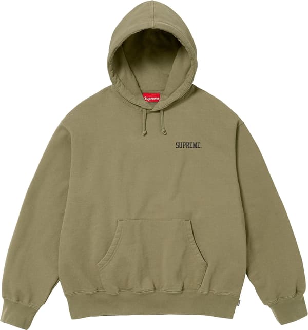Supreme Anarchy Hooded Sweatshirt - Light Olive (front)