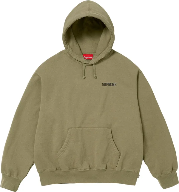 Supreme Anarchy Hooded Sweatshirt - Light Olive (front)