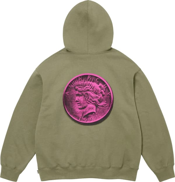 Supreme Anarchy Hooded Sweatshirt - Light Olive (front)