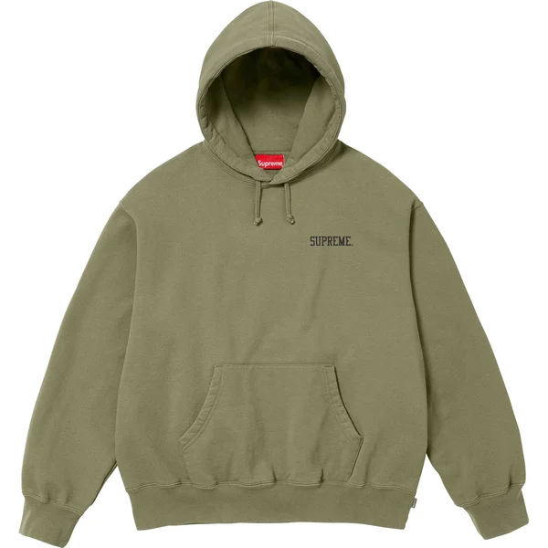 Supreme Anarchy Hooded Sweatshirt - Light Olive (front)