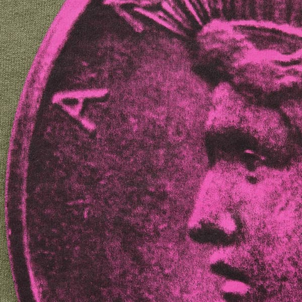 Supreme Anarchy Hooded Sweatshirt - Light Olive (front)