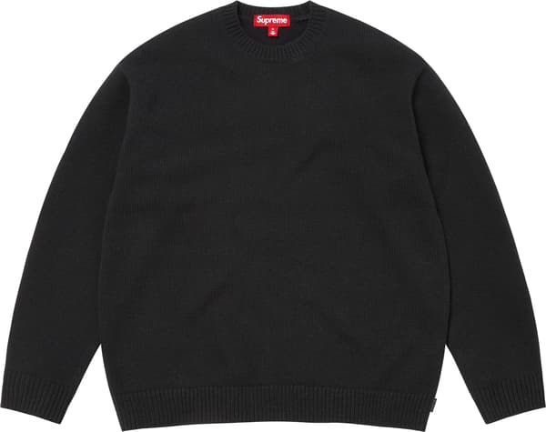 Supreme Angora Script Sweater - Black (front)