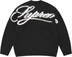 Supreme Angora Script Sweater - Black (front)