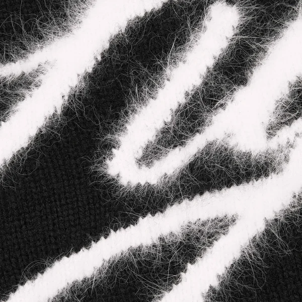 Supreme Angora Script Sweater - Black (front)