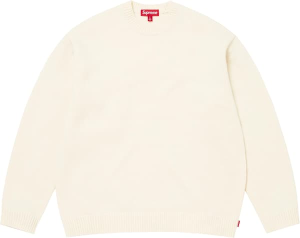 Supreme Angora Script Sweater - Ivory (front)