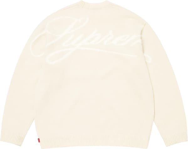 Supreme Angora Script Sweater - Ivory (front)