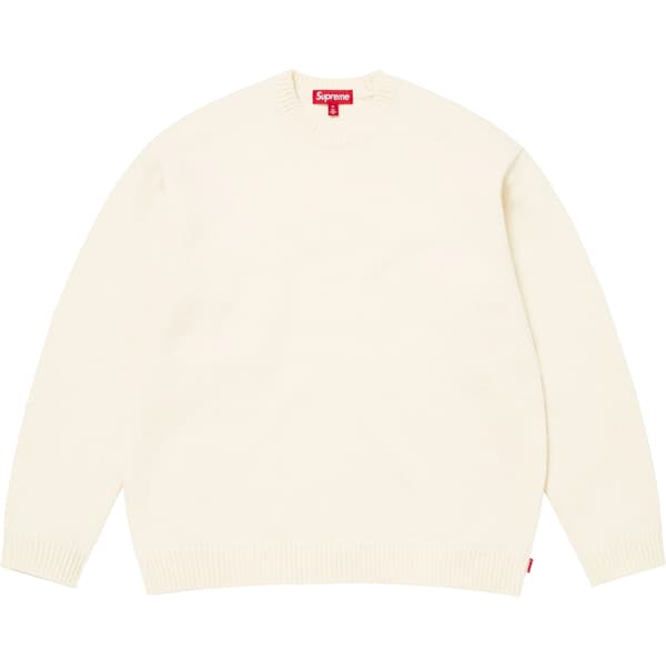 Supreme Angora Script Sweater - Ivory (front)