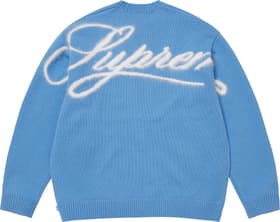 Supreme Angora Script Sweater Light Blue