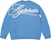 Supreme Angora Script Sweater - Light Blue (front)