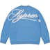 Supreme Angora Script Sweater - Light Blue (front)