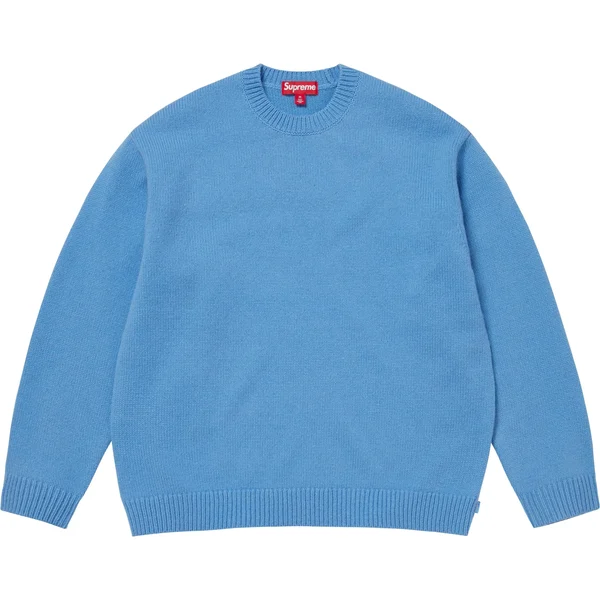 Supreme Angora Script Sweater - Light Blue (front)