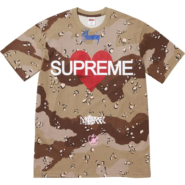 Supreme Announcing Tee - Chocolate Chip Camo (front)
