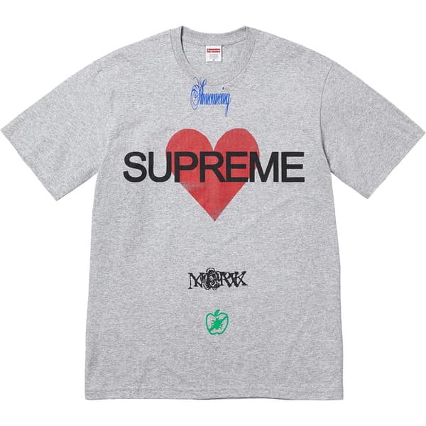 Supreme Announcing Tee - Heather Grey (front)