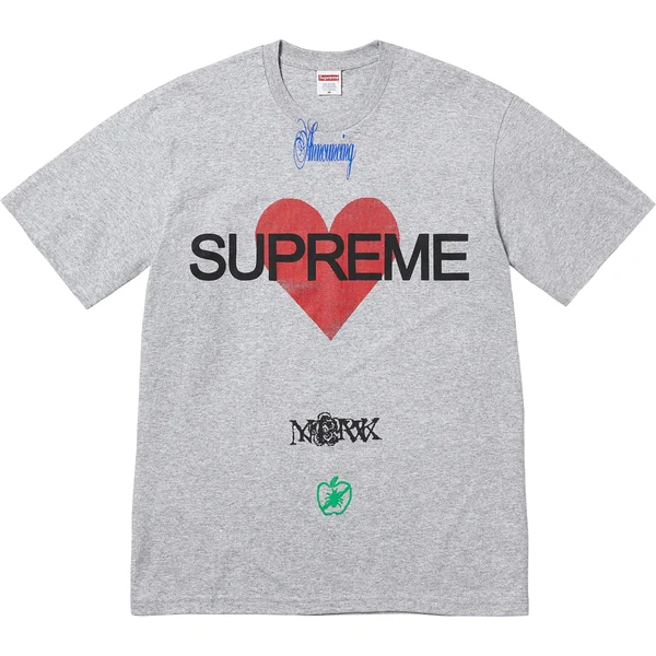 Supreme Announcing Tee - Heather Grey (front)