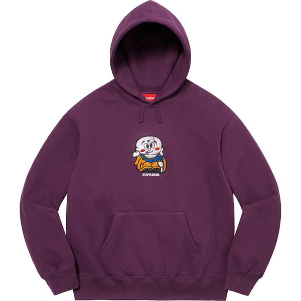 Supreme AOI Buddha Hooded Sweatshirt - Eggplant (front)