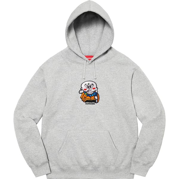 Supreme AOI Buddha Hooded Sweatshirt - Heather Grey (front)