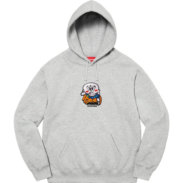 Supreme AOI Buddha Hooded Sweatshirt - Heather Grey (front)