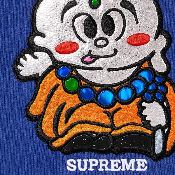 Supreme AOI Buddha Hooded Sweatshirt - Royal (front)