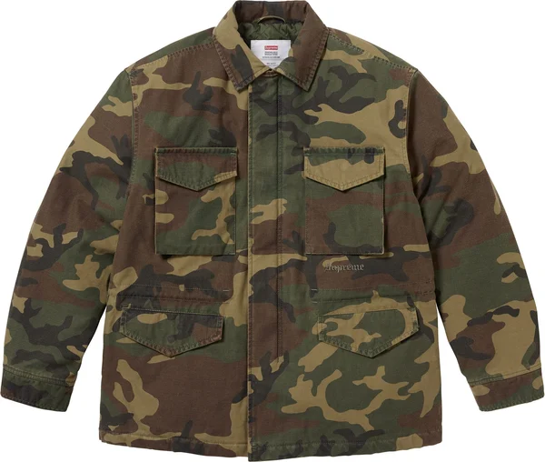 Supreme AOI Cross M52 Jacket - Woodland Camo (front)