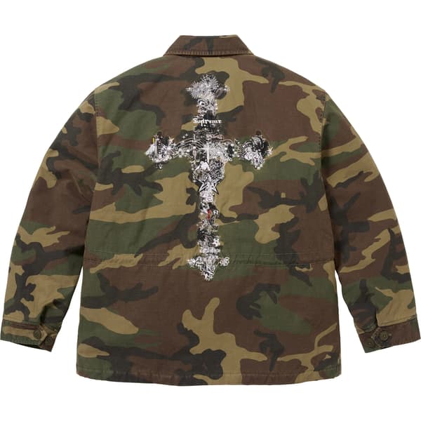 Supreme AOI Cross M52 Jacket - Woodland Camo (front)