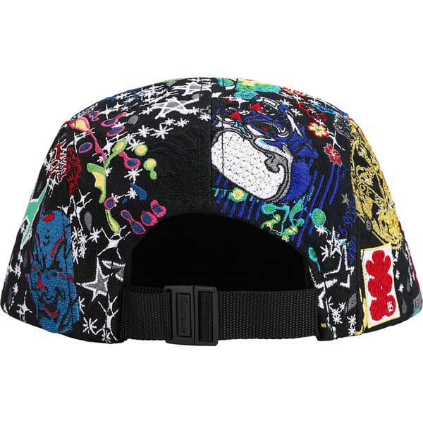 Supreme AOI Embroidered Camp Cap - Black (front)