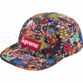 Supreme AOI Embroidered Camp Cap Flames