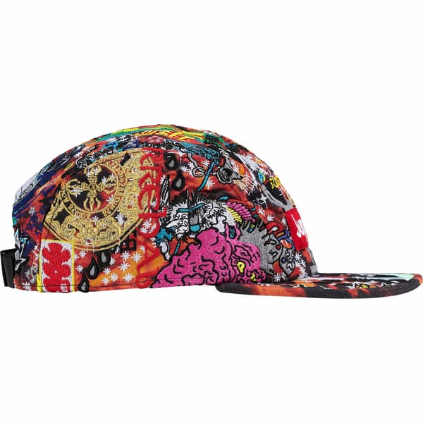 Supreme AOI Embroidered Camp Cap - Flames (front)
