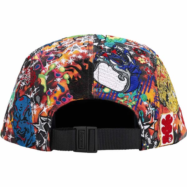 Supreme AOI Embroidered Camp Cap - Flames (front)