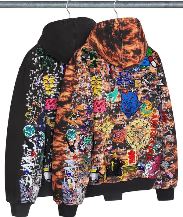 Supreme AOI Embroidered Hooded Work Jacket - Product Image