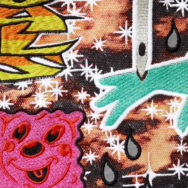 Supreme AOI Embroidered Hooded Work Jacket - Flames (front)