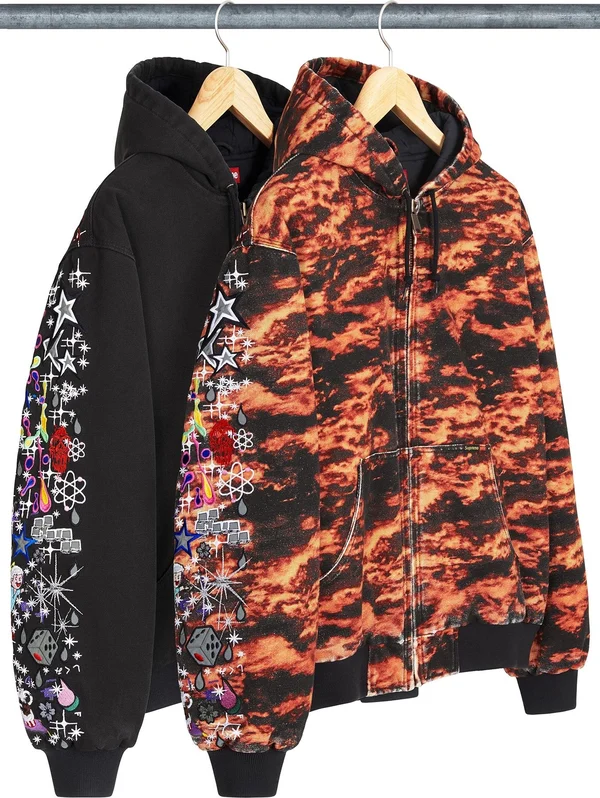 Supreme AOI Embroidered Hooded Work Jacket - Group Shots (front)