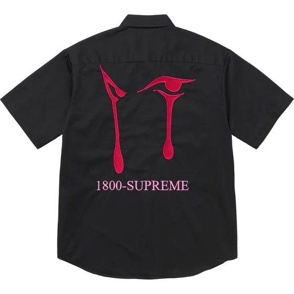 Supreme AOI Eyes S/S Work Shirt - Black (front)