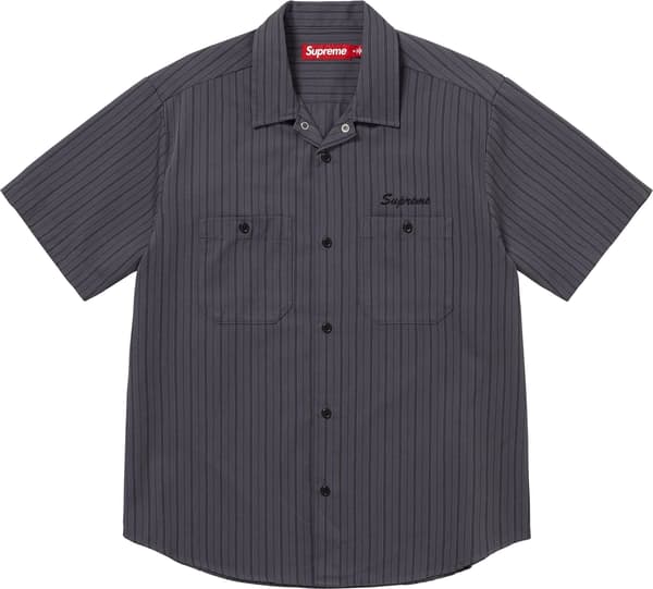 Supreme AOI Eyes S/S Work Shirt - Stripe (front)