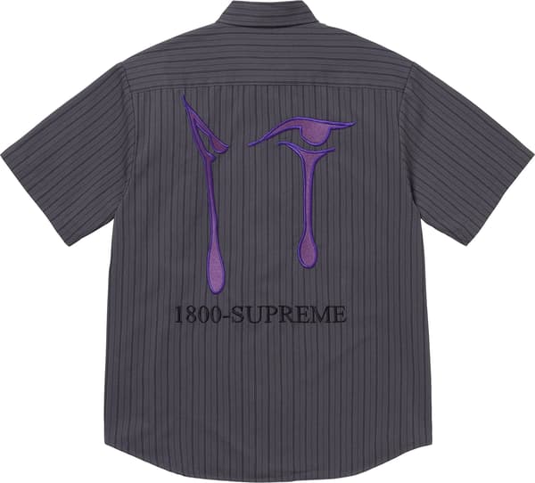 Supreme AOI Eyes S/S Work Shirt - Stripe (front)