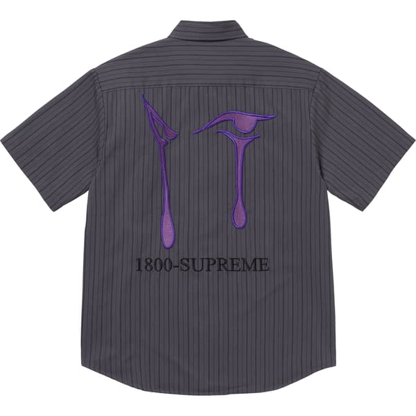 Supreme AOI Eyes S/S Work Shirt - Stripe (front)
