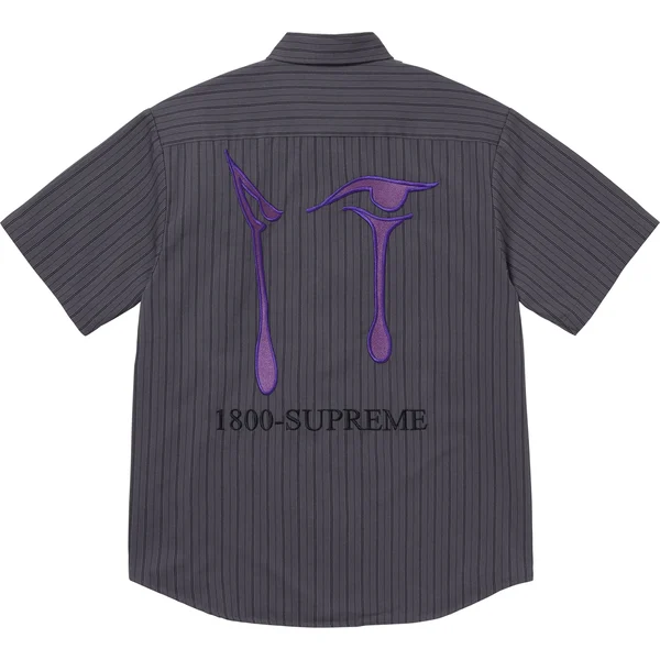Supreme AOI Eyes S/S Work Shirt - Stripe (front)