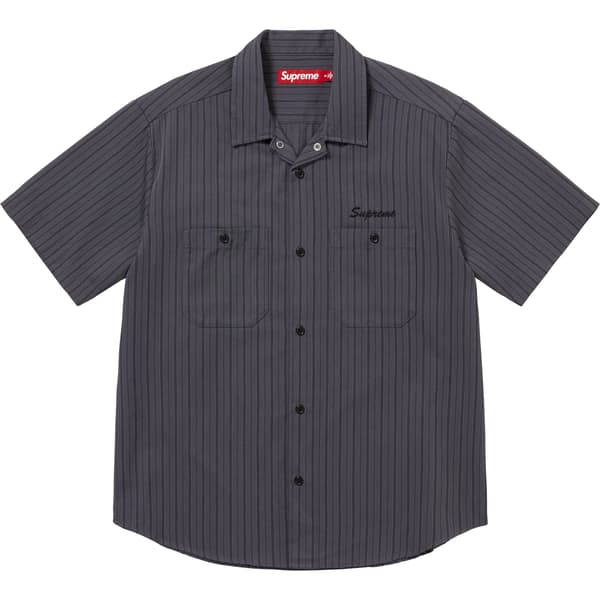 Supreme AOI Eyes S/S Work Shirt - Stripe (front)