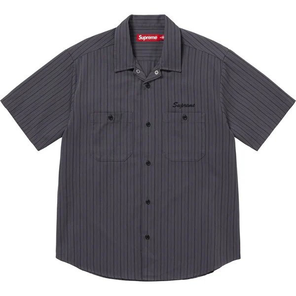 Supreme AOI Eyes S/S Work Shirt - Stripe (front)
