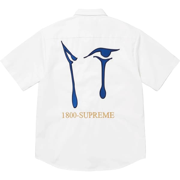 Supreme AOI Eyes S/S Work Shirt - White (front)