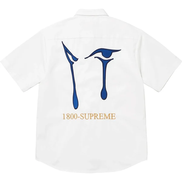 Supreme AOI Eyes S/S Work Shirt - White (front)