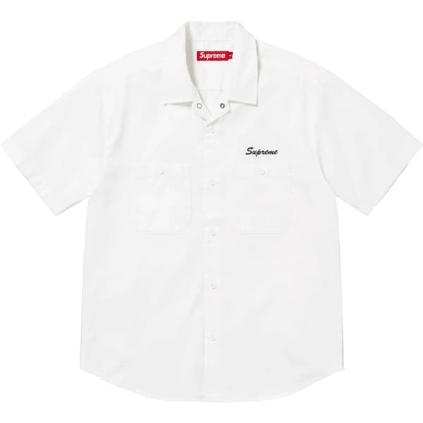 Supreme AOI Eyes S/S Work Shirt - White (front)