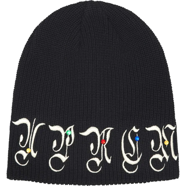 Supreme AOI Gems Beanie - Black (front)